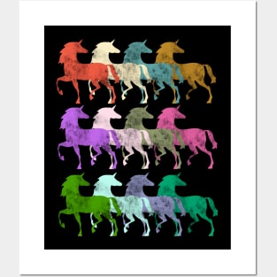 Colourful Unicorns Posters and Art